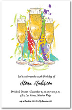 Abstract Champagne Glasses