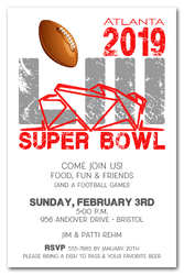 Super Bowl Invitations Football Party Invitations