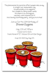 Beer Pong Party Invitations