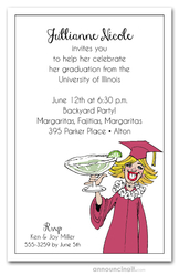 Blonde and Margarita College Graduation Invites