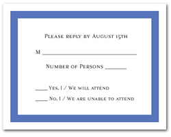 Blue Border RSVP Cards #5