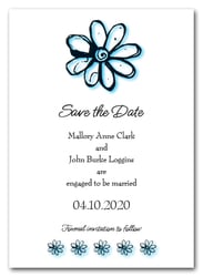 Blue Daisy Save the Date