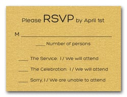 Shimmery Gold Bold Bar Mitzvah RSVP