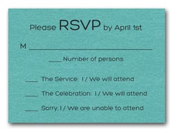 Shimmery Turquoise Bold Bar Mitzvah RSVP
