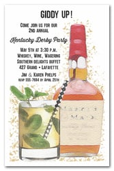 Bourbon and Mint Julep Kentucky Derby Party Invitations