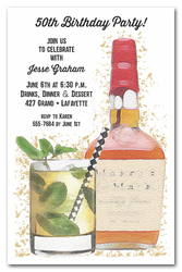 Bourbon Bottle Party Invitations