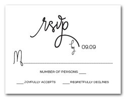 White Modern RSVP Cards - Brisk