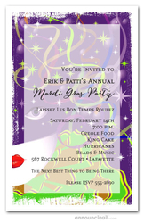 Carnivalesque Mardi Gras Invitations