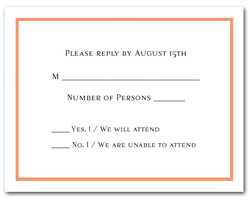 Celosia Orange Border RSVP Card #8