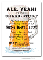 Draft Beer Super Bowl Invitations