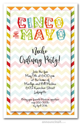 Cinco de Mayo Chevron Invitations