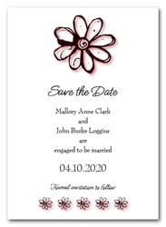 Coral Daisy Save the Date