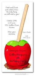 Candy Apple Invitations