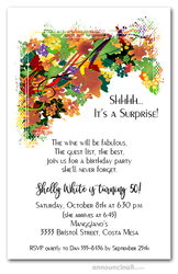 Fall Leaves and Grapes Invitations