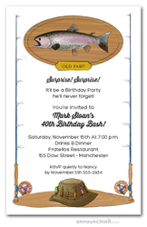 Fish on a Plaque Party Invitations