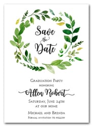 Grace Floral Wreath Save The Date Cards 