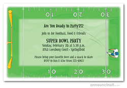 Football Field Super Bowl Invitations