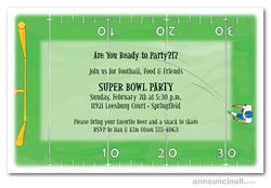 Football - Super Bowl Invitations Football Field Super Bowl Invitations