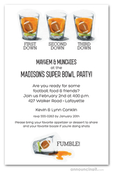 Football Shot Glasses Invitations