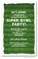 Football Turf Super Bowl Invitations