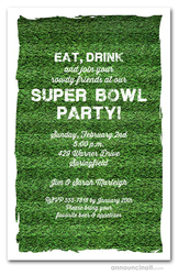 Football - Super Bowl Invitations Football Turf Super Bowl Invitations