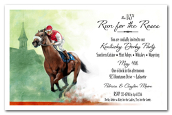 Front Runner Kentucky Derby Party Invitations