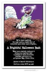 Graveyard Hand Halloween Invitations