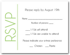 RSVP Cards - Response Cards Kiwi Border RSVP Cards #6