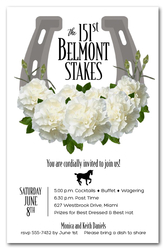 Horseshoe & White Carnation Belmont Stakes Invitations