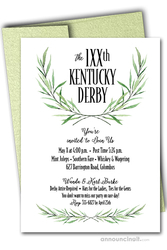 Laurel Derby on Shimmery White Invitations