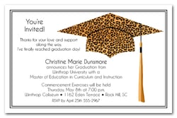 Leopard Graduation Invitations Graduation Party Invitations, High School & College Graduation ...