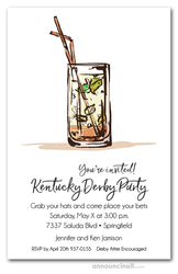 Sip a Julep Kentucky Derby Party Invitations
