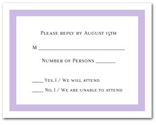 Lilac RSVP Cards #5