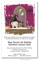 Witch's Book of Shadows Halloween Invitations