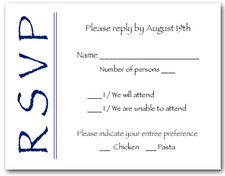 Navy on White RSVP Cards #6