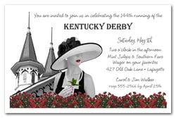 Noir Kentucky Derby Party Invitations