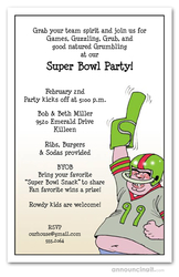 Number One Football Fan Super Bowl Invitations