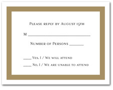 Oatmeal Border RSVP Cards #5