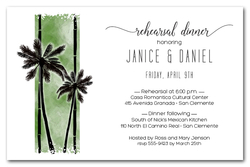 Palms on Green Party Invitations