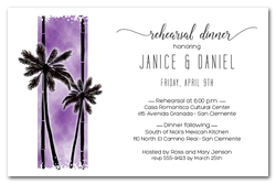 Palms on Purple Party Invitations