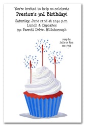 Patriotic Cupcake Invitations