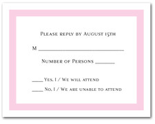 Pink Border RSVP Cards #5