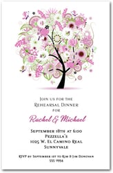 Pink Floral Tree Party Invitations