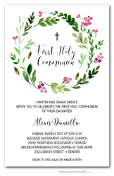 Pink Bud Wreath Communion