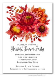 Pink Mum Collage Autumn Invitations