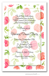 Bright Pumpkins & Leaves Invitations