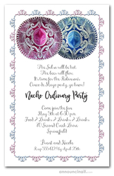 Pink and Blue Sombreros Cinco de Mayo Invitations