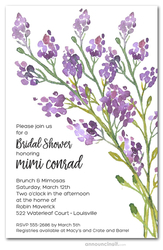 Purple Buds Bridal Shower Invitations