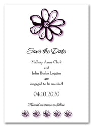 Purple Daisy Save the Date