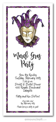 Purple and Gold Mardi Gras Mask Invites